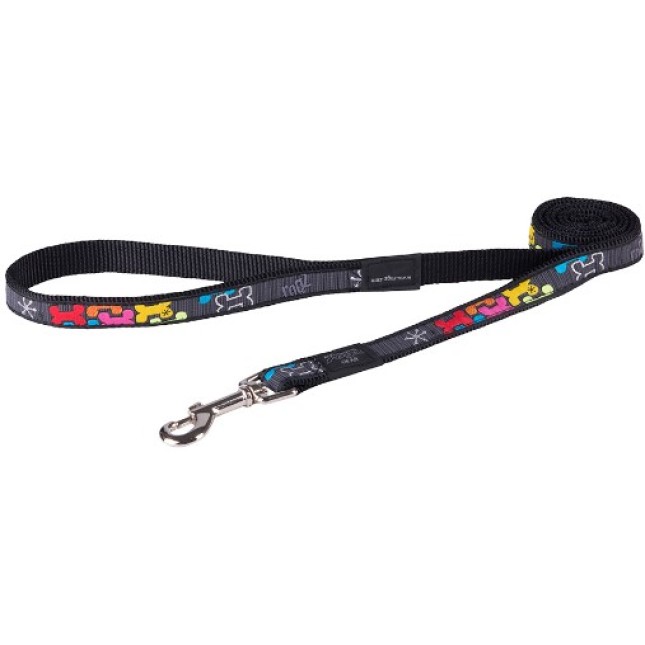 Rogz dogz Οδηγός Σκύλου Fancy dress fixed lead Multi Bone σε ιμάντα υψηλής ποιότητας και αντοχής Rogz dogz Οδηγός Σκύλου Fancy dress fixed lead Multi Bone σε ιμάντα υψηλής ποιότητας και αντοχής