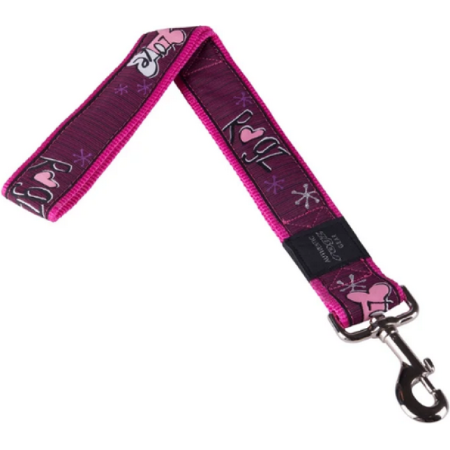 Rogz dogz Οδηγός Σκύλου Fancy dress fixed lead Pink Love σε ιμάντα υψηλής ποιότητας και αντοχής Rogz dogz Οδηγός Σκύλου Fancy dress fixed lead Pink Love σε ιμάντα υψηλής ποιότητας και αντοχής