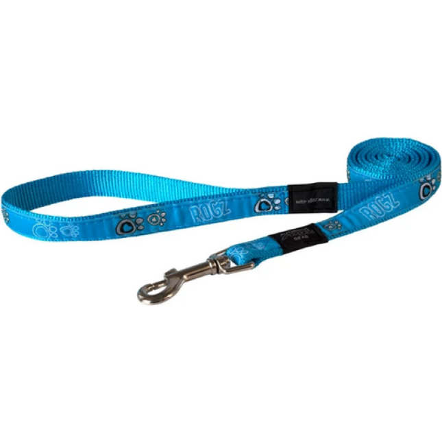 Rogz dogz Οδηγός Σκύλου Fancy dress fixed lead Τιρκουάζ Paws Large Rogz dogz Οδηγός Σκύλου Fancy dress fixed lead Τιρκουάζ Paws Large