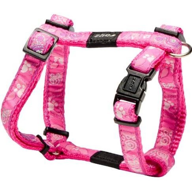 Rogz dogz Σαμαράκι σκύλου Fancy dress H-Harness Ροζ Paw Small Rogz dogz Σαμαράκι σκύλου Fancy dress H-Harness Ροζ Paw Small