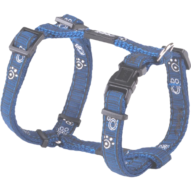 Rogz dogz Σαμαράκι σκύλου Fancy dress H-Harness Navy Paw Large Rogz dogz Σαμαράκι σκύλου Fancy dress H-Harness Navy Paw Large