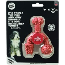 Tastybone trio bone με γεύση μπέικον small 12cm Tastybone trio bone με γεύση μπέικον small 12cm