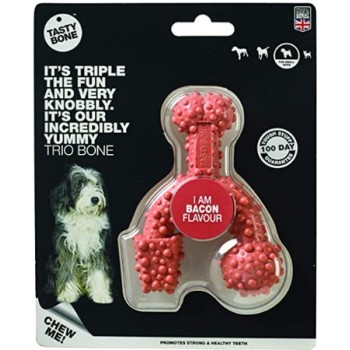 Tastybone trio bone με γεύση μπέικον small 12cm