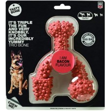 Tastybone trio bone με γεύση μπέικον large 18cm Tastybone trio bone με γεύση μπέικον large 18cm
