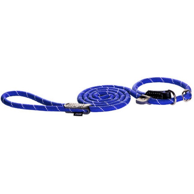 Rogz dogz οδηγός-πνίχτης rope moxon lead μπλε medium 180cm/9mm Rogz dogz οδηγός-πνίχτης rope moxon lead μπλε medium 180cm/9mm
