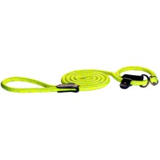 Rogz dogz οδηγός-πνίχτης rope moxon lead κίτρινο με ανακλαστικές ραφές με μια άνετη στρογγυλή λαβή