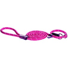 Rogz οδηγός-πνίχτης Rope ροζ medium 180cm/9mm