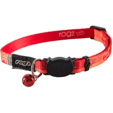 Rogz catz  περιλαίμιο γάτας Kiddy Breakaway Buckle orange fish απο πολύ εύκαμπτο και μαλακό ιμάντα