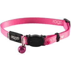 Rogz catz περιλαίμιο γάτας Kiddy Breakaway Buckle ροζ απο πολύ εύκαμπτο και μαλακό ιμάντα