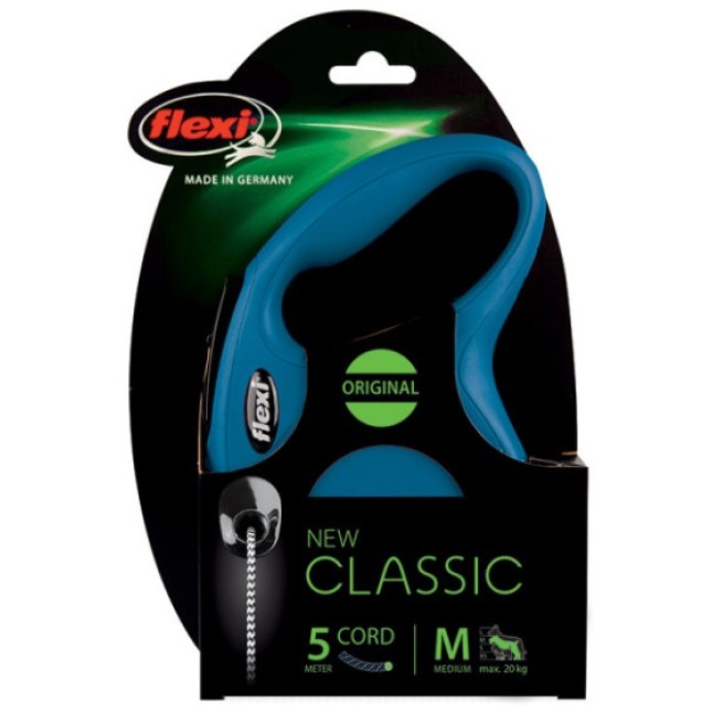 Flexi αυτόματος οδηγός New Classic Cord μήκους 5 μέτρα για σκυλιά από 12 ως 20 κιλά