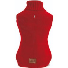 Croci Croci Κόκκινο μάλλινο πουλόβερ seville υψηλό κολάρο και εδικά κορδονάκια για τα πίσω πόδια
