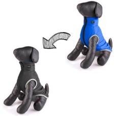 Rogz Skinz Puffer Αντιανεμικό μπλε/μαύρο,δύο όψεων για να κρατάει τον σκύλο σας άνετο και ζεστό