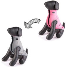 Rogz Skinz Puffer Αντιανεμικό ροζ/γκρι,δύο όψεων για να κρατάει τον σκύλο σας άνετο και ζεστό