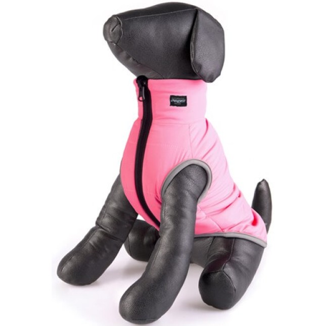 Rogz Skinz Puffer Αντιανεμικό ροζ/γκρι,δύο όψεων για να κρατάει τον σκύλο σας άνετο και ζεστό