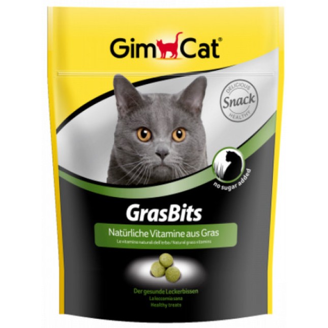 Gimcat gras bits ταμπλέτες χόρτου χωρίς ζάχαρη 15gr