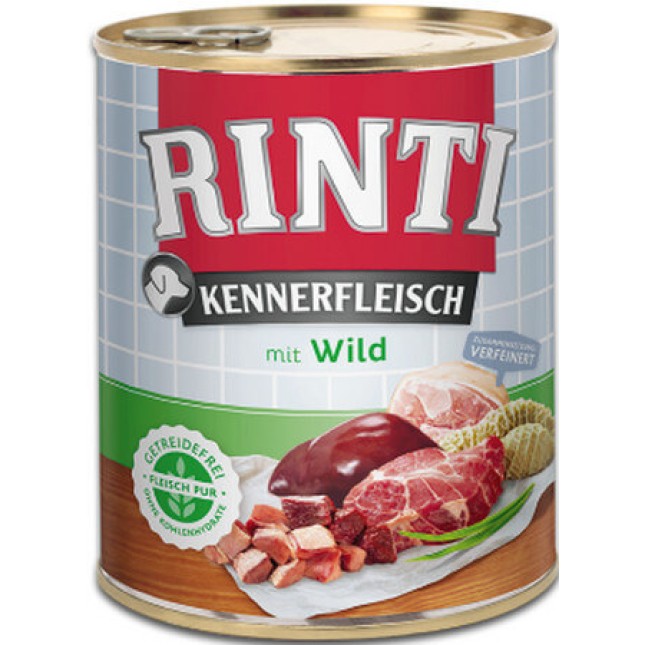 Finnern Rinti Kennerfleisch τροφή σκύλου κυνήγι 800gr Finnern Rinti Kennerfleisch τροφή σκύλου κυνήγι 800gr
