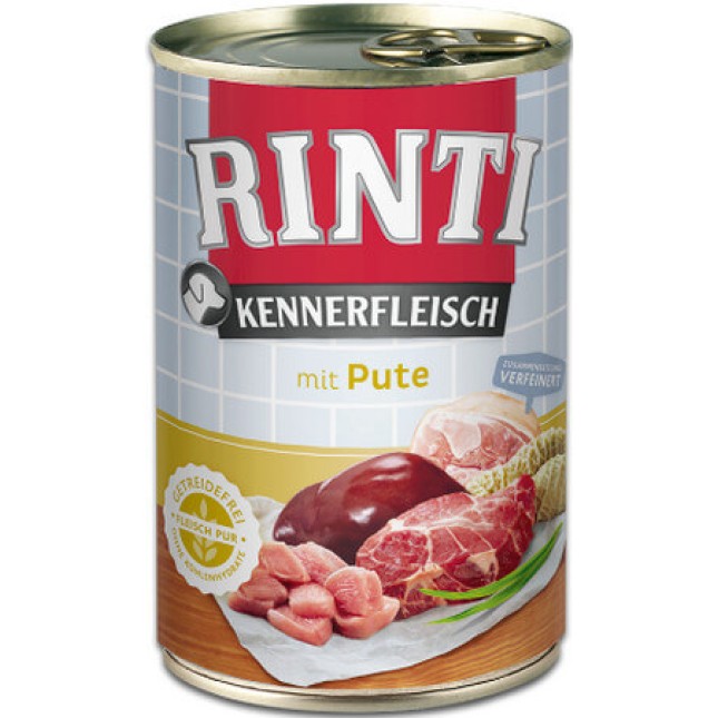 Finnern Rinti Kennerfleisch τροφή σκύλου γαλοπούλα 800g Finnern Rinti Kennerfleisch τροφή σκύλου γαλοπούλα 800g