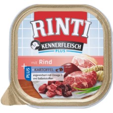 Finnern Rinti Kennerfleisch plus πλήρης τροφή για σκύλους με αγνό κρέας βοδινό & πατάτα 300gr