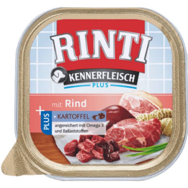 Finnern Rinti Kennerfleisch plus πλήρης τροφή για σκύλους με αγνό κρέας βοδινό & πατάτα 300gr Finnern Rinti Kennerfleisch plus πλήρης τροφή για σκύλους με αγνό κρέας βοδινό & πατάτα 300gr