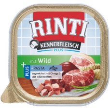 Finnern Rinti Kennerfleisch plus πλήρης τροφή για σκύλους με αγνό κρέας κυνήγι & ζυμαρικά 300g