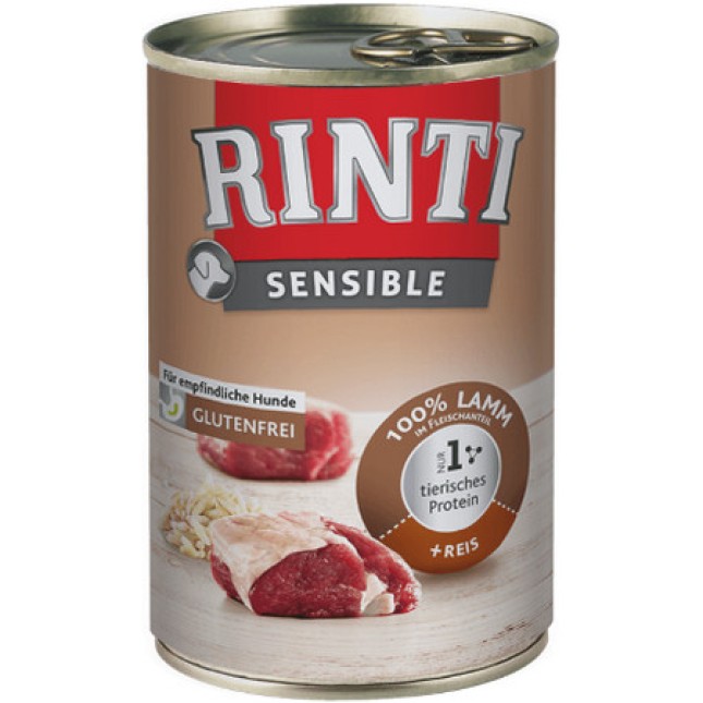 Finnern Rinti Sensible χωρίς γλουτένη αρνί & ρύζι κονσέρβα 400gr Finnern Rinti Sensible χωρίς γλουτένη αρνί & ρύζι κονσέρβα 400gr