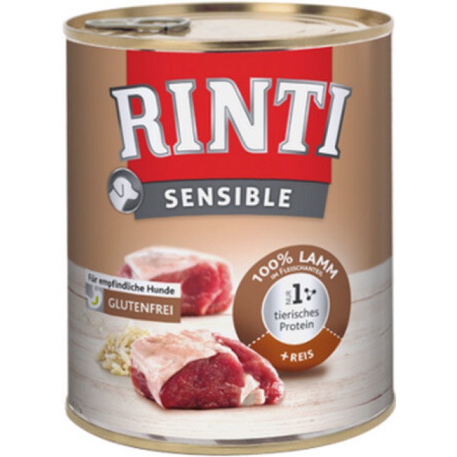 Finnern Rinti Sensible χωρίς γλουτένη αρνί & ρύζι κονσέρβα 800gr Finnern Rinti Sensible χωρίς γλουτένη αρνί & ρύζι κονσέρβα 800gr