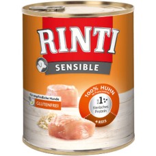 Finnern Rinti Sensible χωρίς γλουτένη κοτόπουλο & ρύζι κονσέρβα 800gr