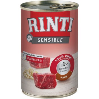 Finnern Rinti Sensible χωρίς γλουτένη βοδινό & ρύζι κονσέρβα 400gr Finnern Rinti Sensible χωρίς γλουτένη βοδινό & ρύζι κονσέρβα 400gr