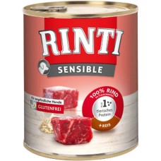 Finnern Rinti Sensible χωρίς γλουτένη βοδινό & ρύζι κονσέρβα 800gr