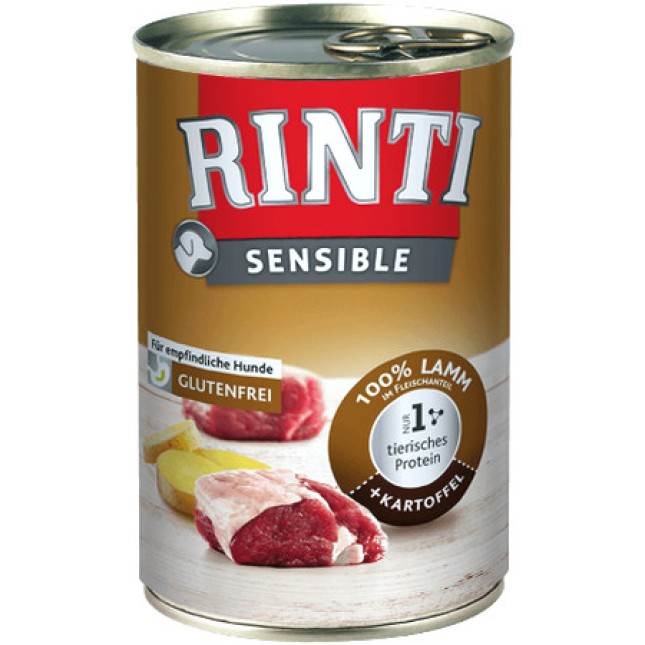 Finnern Rinti Sensible χωρίς γλουτένη αρνί & πατάτα κονσέρβα 400gr Finnern Rinti Sensible χωρίς γλουτένη αρνί & πατάτα κονσέρβα 400gr