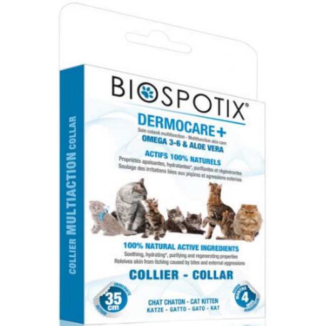 Biogance Biospotix Dermocare+ κολάρο γάτας για περιποίηση δέρματος πολλαπλών δράσεων 35cm.