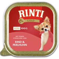 Finnern Rinti Gold πλήρης τροφή για ενήλικους σκύλους μικρόσωμων φυλών με βοδινό & φραγκόκοτα 100gr