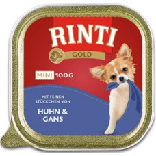 Finnern Rinti Gold πλήρης τροφή για ενήλικους σκύλους μικρόσωμων φυλών με κοτόπουλο & χήνα 100gr