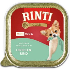 Finnern Rinti Gold πλήρης τροφή για ενήλικους σκύλους μικρόσωμων φυλών με ελάφι & βοδινό 100gr