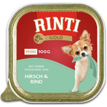 Finnern Rinti Gold πλήρης τροφή για ενήλικους σκύλους μικρόσωμων φυλών με ελάφι & βοδινό 100gr