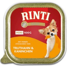 Finnern Rinti Gold πλήρης τροφή για ενήλικους σκύλους μικρόσωμων φυλών με γαλοπούλα & κουνέλι 100gr