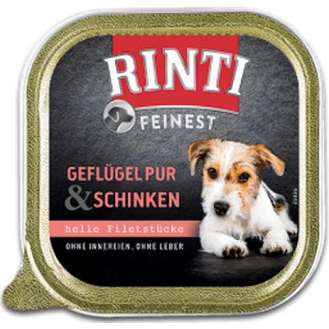 Finnern Rinti feinest πλήρης τροφή σκύλου χωρίς σιτηρά με καθαρό κρέας πουλερικών & ζαμπόν
