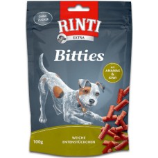 Finnern Rinti  σνακ μίνι μπουκίτσες για ενήλικες σκύλους με φιλέτο στήθους πάπιας,ανανά & ακτινίδιο