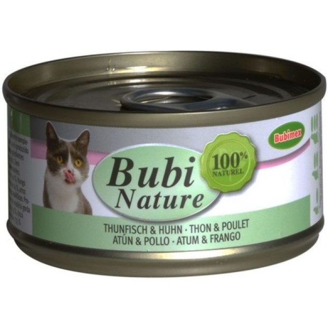 Bubimex Bubi Nature κονσέρβα με τόνο & κοτόπουλο χωρίς βαφές και συντηρητικά 70gr