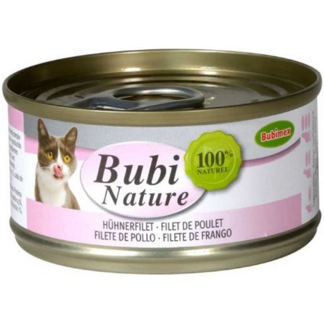 Bubimex Bubi Nature κονσέρβα με φιλέτο κοτόπουλο χωρίς βαφές και συντηρητικά 70gr