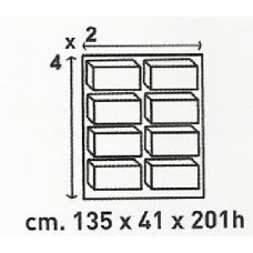 STRUTTURA CON SISTEMA CARTA 2X4 - 201 CM
