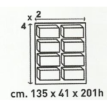 STRUTTURA CON SISTEMA CARTA 2X4 - 201 CM