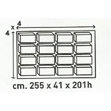 STRUTTURA CON SISTEMA CARTA 4X4 - 201 CM