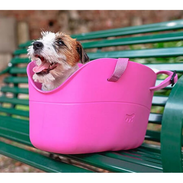 Ferplast μαλακή τσάντα μεταφοράς για τα μικρά σκυλιά with-me μωβ με ρυθμιζόμενες λαβές