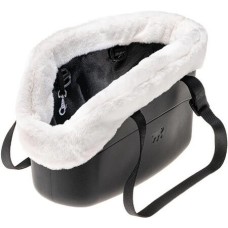 Ferplast μαλακή και άνετη τσάντα μεταφοράς για μικρά σκυλιά with-me winter μαύρη
