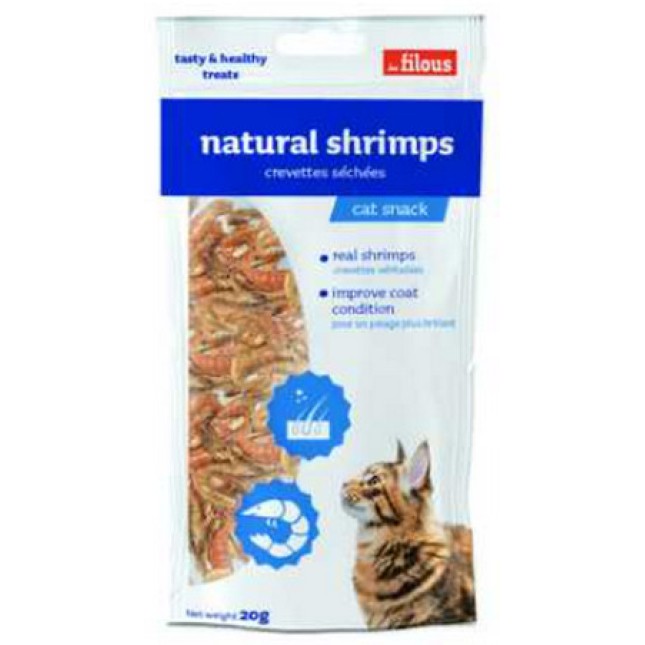 Les filous natural γαρίδες για γάτες από 100% αποξηραμένες γαρίδες