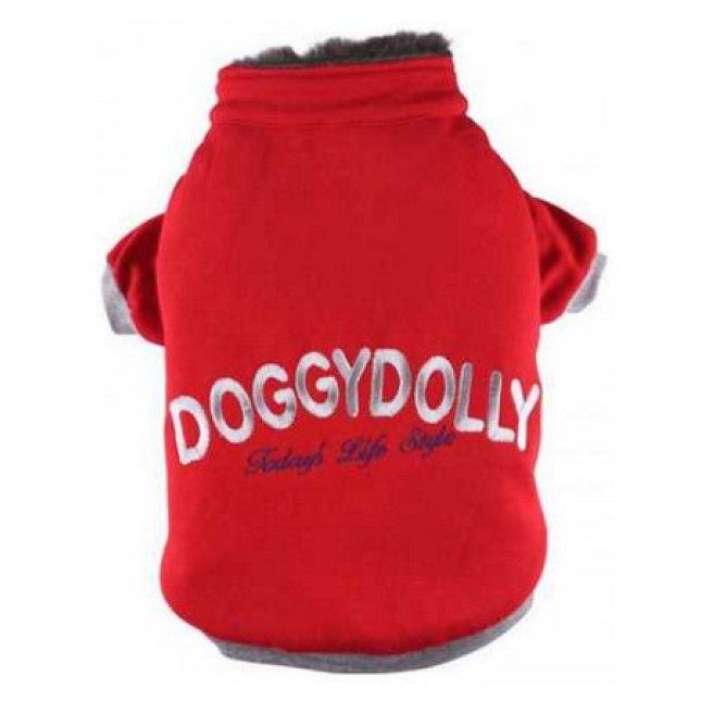 Doggy Dolly φούτερ winder κόκκινο μαλακό και άνετο για να προσφέρει ελευθερία κινήσεων