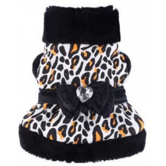Doggy Dolly φόρεμα λευκό λεοπάρ W054 small Doggy Dolly φόρεμα λευκό λεοπάρ W054 small