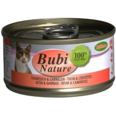 Bubimex Bubi Nature κονσέρβα γάτας με τόνο & γαρίδα χωρίς βαφές και συντηρητικά 70gr