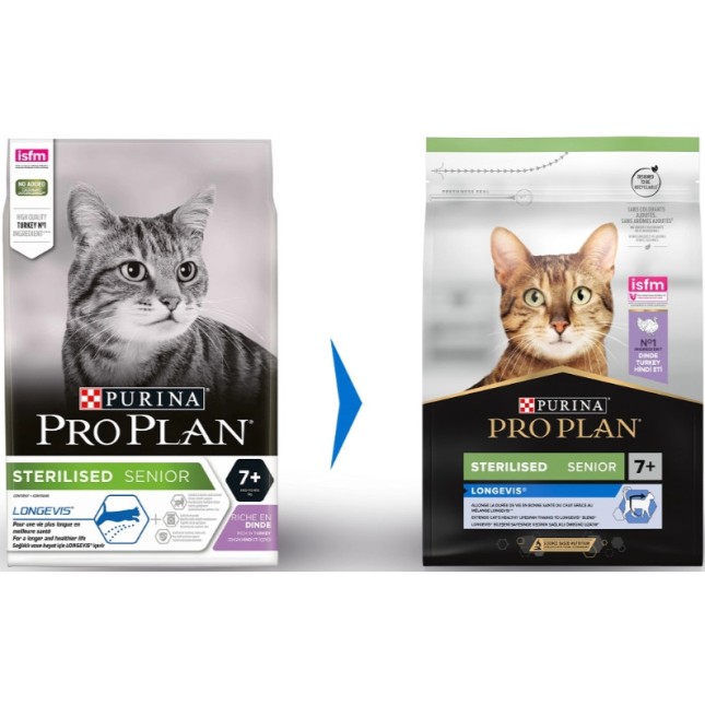 Purina pro plan για ηλικιωμένες στειρωμένες γάτες με γαλοπούλα 3kg